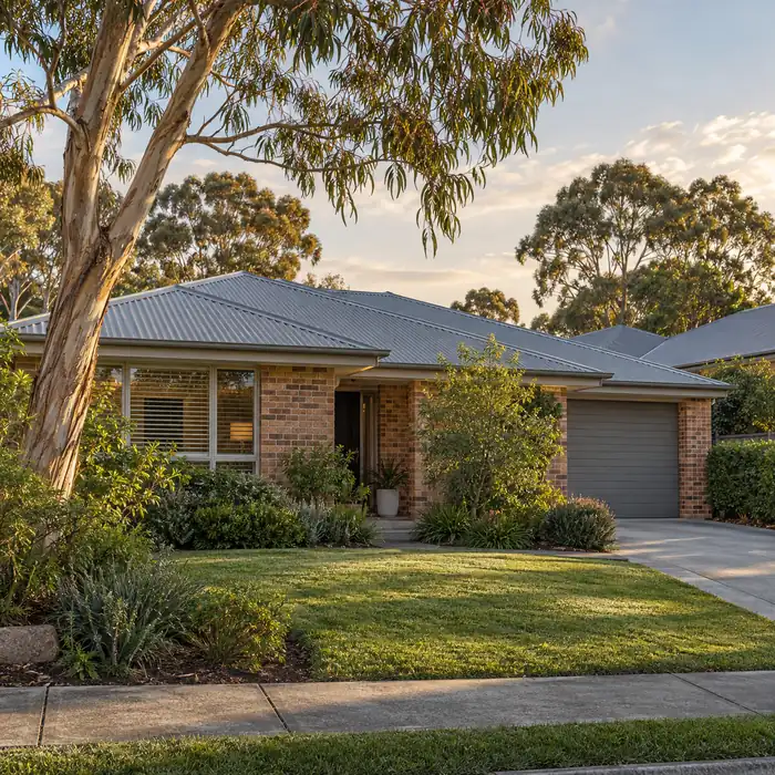 A brick family home in regional New South Wales